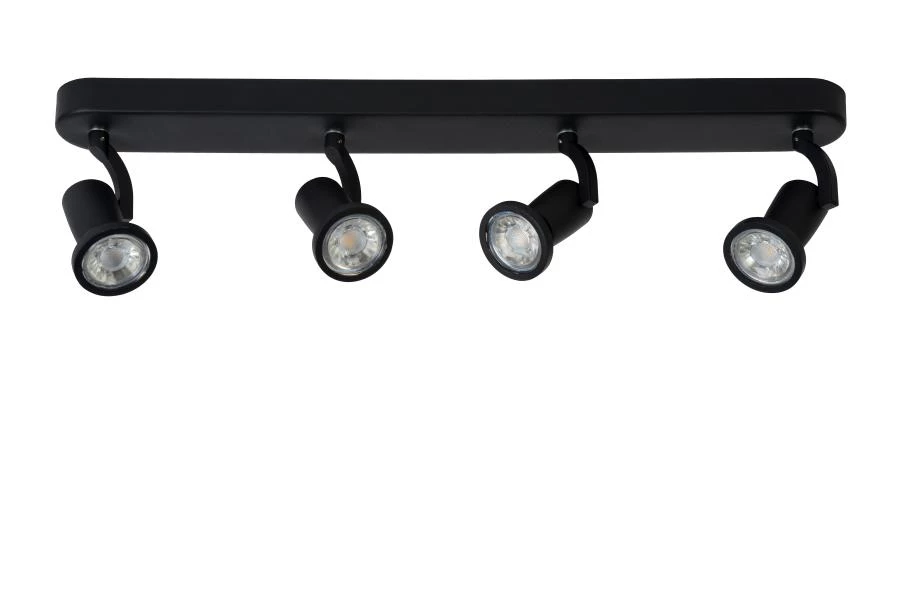 Lucide JASTER-LED - Ceiling spotlight - LED - GU10 - 4x5W 2700K - Black - turned off